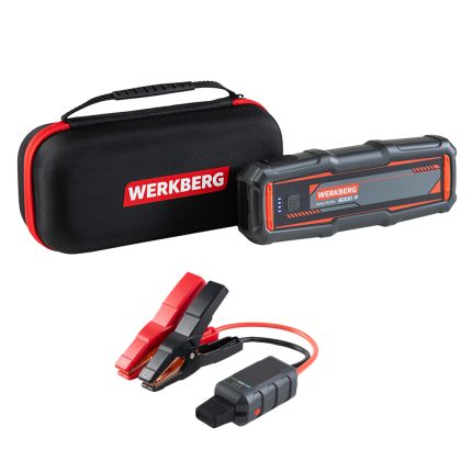 WERKBERG AL006 1800A/3750A 26000mAh starteris ar kompresoru